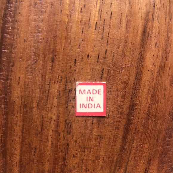 VTG Wood Hand Carved Slider Bookends Made in India - Picture 11 of 15